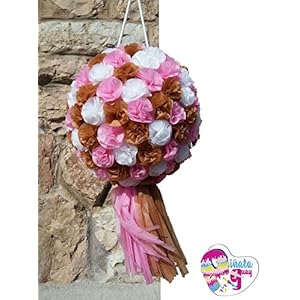 Pinata Blumen mit Pompon. Hochzeit Piñata. Piñata Jahrestag (Optionaler Stick)
