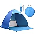 ECVV Beach Tent Compact and Portable Dome Camping Tent with UV Protection, Automatic Pop-up Design for Beach, Sturdy Construction, Ideal for Outdoor Sun Exposure, Accommodates Beach Activities