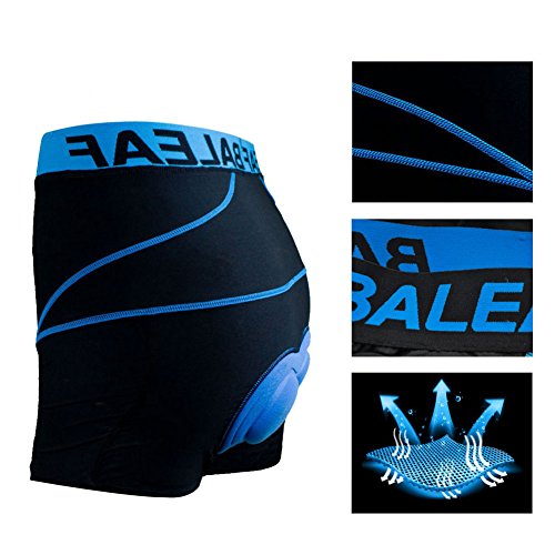 Baleaf Herren Radunterhose mit Sitzpolster Fahrrad Unterwäsche Pro Bike Boxer mit Gummibund - 4