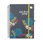 Academic Diary 2017-2018 Week to View A5 Diary Life Book. With large spaces for each day, designed to manage busy lives and families. Starts mid-August '17 runs until December '18.