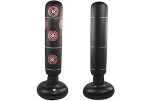 EXMYGBOY 62Inch Free Standing Kids Punch Bag, Inflatable Boxing Bag For Kids 3-10, Soft Toddler Punching Bag With Air Pump, Outdoor Indoor Boxing Equipment