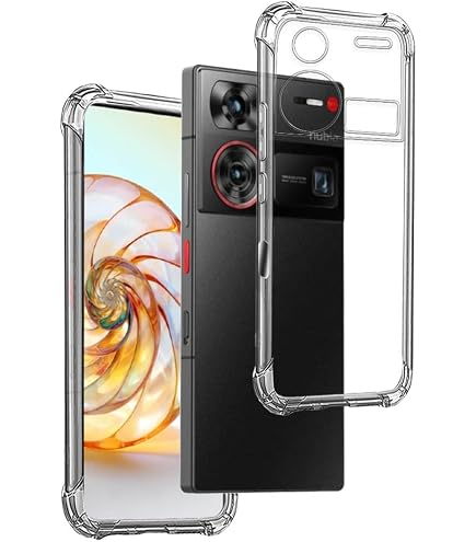 GIOPUEY Handyhülle Für Nubia Flip – Transparent, Hartes PC, Vergilbt Nicht, Mit Erhöhten Kanten