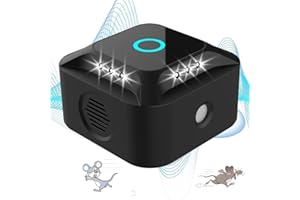 WARDBES Repellente ad ultrasuoni per topi e ratti con luce LED Repellenti ad ultrasuoni per topi, roditori, parassiti, ratti, ragni, tarme,