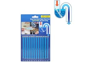 SHOP-STORY Shop Story – Juego de 12 varillas desatascadoras y desodorantes de tuberías de fregadero y lavabo