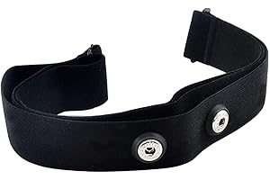 TIAMARAEON Chest Strap Heart Rate Monitor Belt, Heart Rate Monitor Chest Replacement Strap, HR Sensor Belt Compatible with Polar H10 Wahoo Tickr Coospo Powrlabs Moofit(Black)