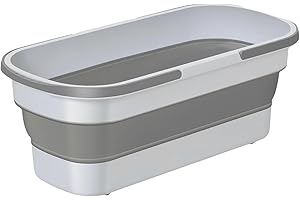 ETESLOT Faltbarer Eimer Mit Grif, rechteckig Eimer faltbar putzeimer wischeimer Großes Fassungsvermögen, Zusammenklappbarer Silikon-Wassereimer Faltbarer Mopp Eimer