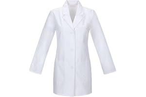 Bodyplus White Medical Lab Coat - Unisex Men & Women Hygiene Food Industry Warehouse - Long-Sleeved Thin Laboratory Coat for Doctors, Nurses, Pharmacist, Physician, Surgeon, Students, Technician