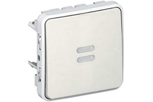 Legrand 069613 Interrupteur ou Va et Vient Lumineux Étanche Plexo Composable IP55, 10AX, 250V, Blanc