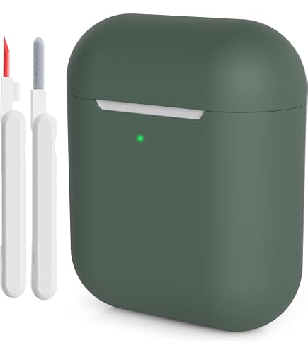 Coque En Silicone Pour AirPods 1 & 2 - Protection Antichoc - Noir - Face Avant Visible