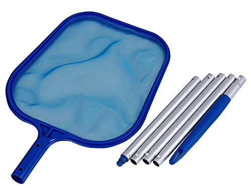 Kescher mit Teleskopstange 1,22m Set zusammensetzen Teich Laubkescher Schwimmbad