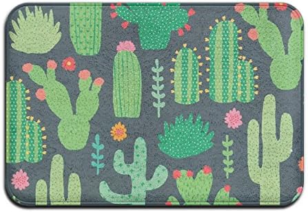 Personalized Door Mats Green Cactus Red Flower Yellow Garden Cool carpet cleaner machine clearance