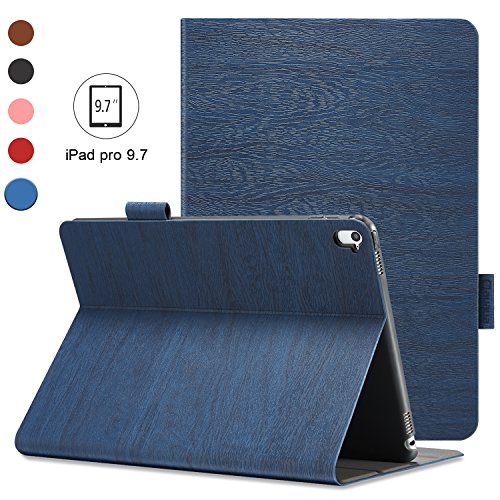 AUAUA iPad Pro 9.7 Hülle, iPad Pro 9.7 PU Leder Tasche Schutzhülle Schal + Clear Schutzfolie(Gift) für Apple iPad Pro 9.7 Zoll Apple Tablet