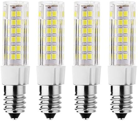 Rayhoo 4pcs E14 Base LED Bulb 5W LED Light, 51 2835-SMD LED Chipsets, 40W Incandescent Bulb Equivalent, Not Dimmable, White 6000-6500K, 400LM