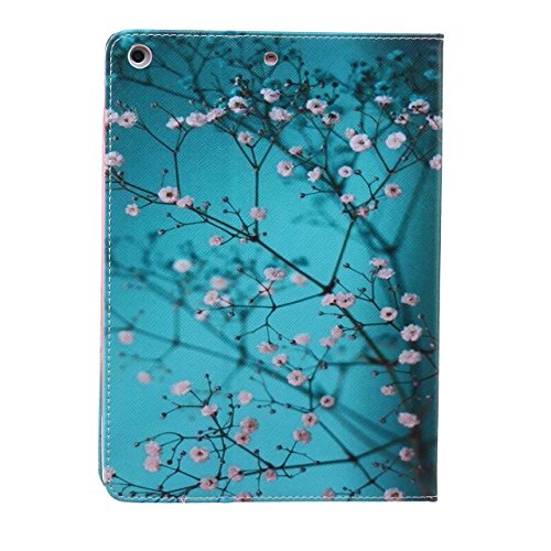 iPad Air Hülle, Deenor Bunt Painting und Stilvoll Brieftasche Tasche PU Leder Flip Protective Stand Tasche Schutzhülle Hülle für Apple iPad Air (2013 Version).[Peach Shadow] - 3