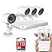 Produktbild DXP Zmodo 720P HD Sicherheitskamera System Mini Kit 4 channel G2 sPoE mit 4 Mini Indoor / Outdoor IP-Kamera Smartphone QR-Code scannen Schnell Remote View 1TB HDD