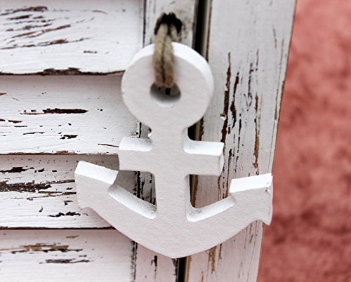 DanDiBo Boot Schrank 2er Set 120001 Regal 60 und 123 cm Badregal Shabby Badschrank Weiß - 7