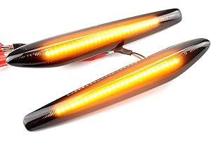 MKptopia 2 luci LED di segnalazione laterale dinamica, luci lampeggianti freccia, compatibili con Al-fa Ro-meo 159/159 Sport-wagon/Bo-era/Sp-ider typ 939