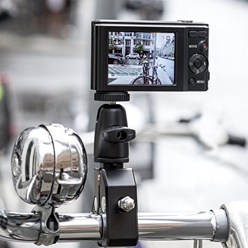 kwmobile Support Guidon v  lo Moto - Pied avec Rotation 360   pour cam  ra vid  o Appareil Photo - Fixation Pince - pour par ex  Nikon Canon Samsung Fujifilm