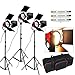 Produktbild BPS Profi 2400W Fotografie Halogen Videoleuchte Studioset Filmlicht Set 3 x 800w Redhead Dauerlicht Set inkl. Halogen Tageslicht Abschirmklappe Regler Lampenstative und Tragtasche.