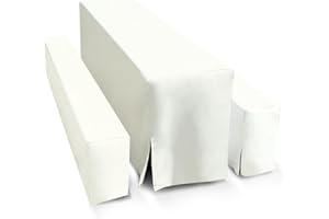 ‎TEXMAXX TEXMAXX® Hussen Bierzeltgarnitur 3-teiliges Set - 70 cm x 220 cm in Creme / 2 Bierbank Hussen & Biertisch Husse/Tischdecke Biertisch und Bierbank Auflagen/Hussen für Biertisch