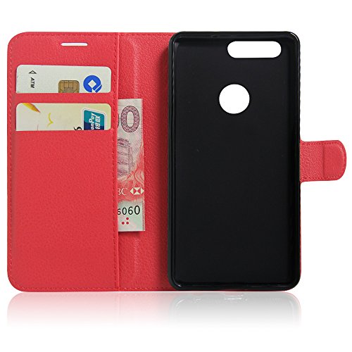 UMIDIGI London 5.0 Hülle, IVSO Hohe Qualität Advanced Shock Absorption Technology Case Folio Tasche Cover für UMIDIGI London 5.0 Smartphone (für UMIDIGI London, Rot) - 3