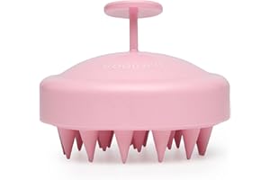 Good Nite Cepillo Masajeador Cuero Cabelludo [Mojado & Seco], Cepillo de Masajeor de Cabeza con Cerdas de Silicona Suave, Limpieza Profunda y Cuidado, Estimula el Crecimiento del Vello, Rosado
