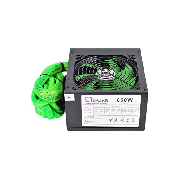 L-Link LL-PS-650 - Fuente de alimentación (650 W, ATX, 5 A), negro - Image 3