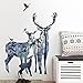 Produktbild WandSticker4U- Wandtattoo HIRSCH Familie aus dem Wald | Wandbild: 78x109 cm | Wandsticker Reh Baum Rentier | Aufkleber-Wand-Deko für Wohnzimmer Gästezimmer Küche Garderobe Flur GROSS
