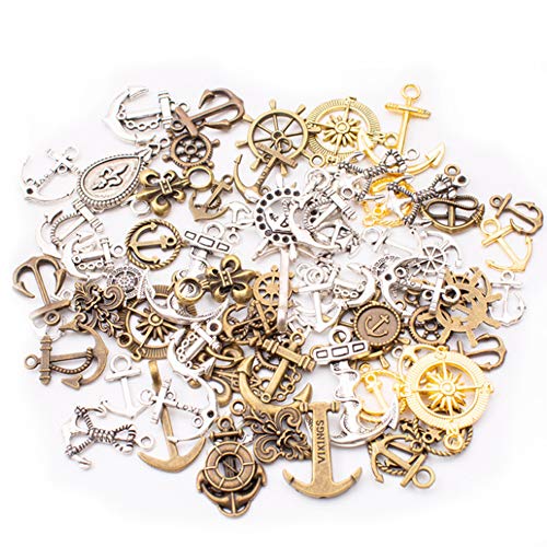 Collana con ciondolo a forma di teschio, in bronzo anticato, stile vintage, per realizzare gioielli fai da te, accessori per costumi e cosplay B