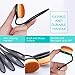 Make up Brushes,LiSmile 10 Pieces Oval Make up Brushes Set (Foundation,Concealer,Eye Shadow,Blending,Eyebrow,Contour,Blusher,Eye Liner,Lip),Professional Cosmetic Tools Soft Toothbrush Style Makeup Brushes Kit with Stunning Giftbox Packaged