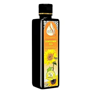 Limmunoil Sunflower Pure Cold pressed Oil || Pure Cold-Pressed Sunflower Ka Tel - For Hair, Skin Massage || Pure Natural Oil For Hair Skin || Rich In Vitamin E & Nutrients || Anti Aging Skin Care Oil, Moisturizer For Skin & Hair Care || 200 ML