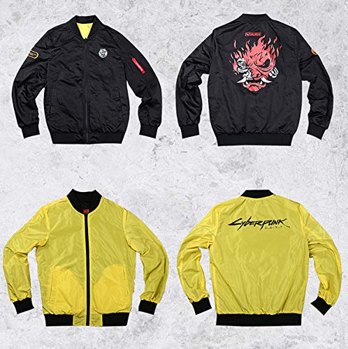 YK Cyberpunk 2077 Jacket Short Coat Male COS Kojima Hideo with The Game Clothing Sweater (M)