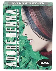 Adore Henna Hair Coloring Powder (Black, 60 g)