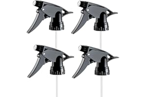 VASANA Lot de 4 flacons pulvérisateurs en plastique - Pièce de rechange anti-fuite - Tête de pulvérisation robuste - Buse de déclenchement de rechange pour bouteilles de 28 à 400 bouteilles de 453,6 g