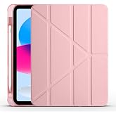 Kilifplus Apple iPad 11th Generation 2025 (A16) Compatible Case Tri Folding Silicone Pen Compartment Foldable Stand PU Leather Yum