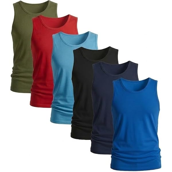 Top Uomo Sottostrato Aderente Cotone Canotta Uomo In Cotone Morbido - Senza Maniche, Aderente, Per Palestra, Sport, Uso Casual Canotta Aderente Morbida
