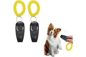 AYVRUOP Hundepfeife Rütter Rückruf-Hundepfeifen Hochfrequenz Klicker Hundeklicker Set Clicker Hundetraining Clickertraining, 2 Stück