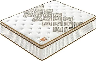 Sensoreve - Matelas Errakis tonique 180x200cm - Double technologie: Ressorts ensachés + Mousse Haute Densité - 28cm épaisseur totale - Indépendance de couchage - Soutien tonique et extrêmement durable