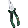 BOSCH Combination Pliers 180mm (7") | Versatile for Gripping, Cutting, Twisting, Bending | Durable Carbon Steel | Ergonomic Anti-Slip Handles | Precision-Machined Jaws for Clean Cuts