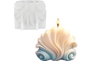 JOZMMZEOOA Moule en silicone en forme de coquillage - Moules en silicone - Moule à bougies - Moules en silicone - Moule à bougie - Moules en silicone - Pour ornements et cadeaux de Noël