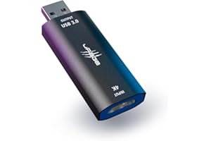 uRage Video Capture Stick Stream Link 4K Connects Cameras, Camcorders to PC for Streaming or Video Recording - Black