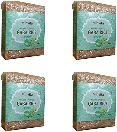 (4 PACK) - Minvita Organic Gaba Rice - Jasmine Green| 500 g |4 PACK - SUPER SAVER - SAVE MONEY