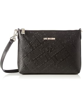 Love Moschino Damen Borsa Embossed Pu Nero Schultertasche, Schwarz (Black), 18 x 28 x 6 cm
