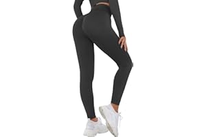 Zhiaek Leggins Sportivi Donna Push Up Pantaloni Yoga Palestra Vita Alta Pantacollant Opaco Dimagranti Anticellulite Abbigliamento Sportivo per Fitness Jogging