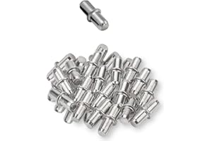 VICHOME 100 clavijas soportes para baldas, estantes estanterias muebles, madera cristal, tetón, almacenamiento 5mm acero