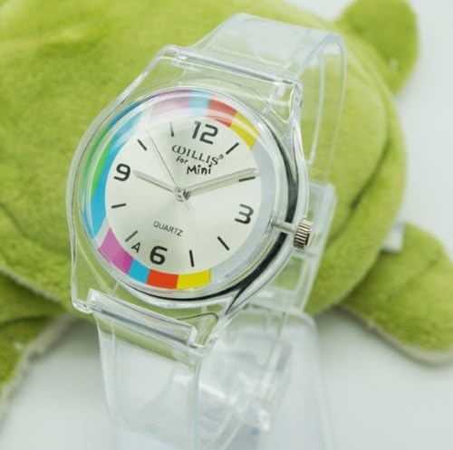 Cool Super Soft New Style Fashion Transparent Silicone Japan movement Girl Lady Quartz Watch Lovely Best Gift (C)