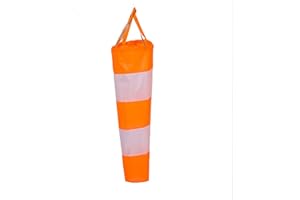 Rip-Stop Manche à air aéroport Wind Mesure Wind Sock Sac avec ceinture réfléchissante, résistant aux intempéries Girouette Drapeau, 80cm