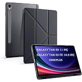 UnDePlus Samsung Galaxy Tab S10 Lite FE/S10/S9 FE/S9 ile uyumlu Kılıf Kalem B&ouml;lmeli Trifolding Case(12.4in&ccedil; Değildir) Siyah