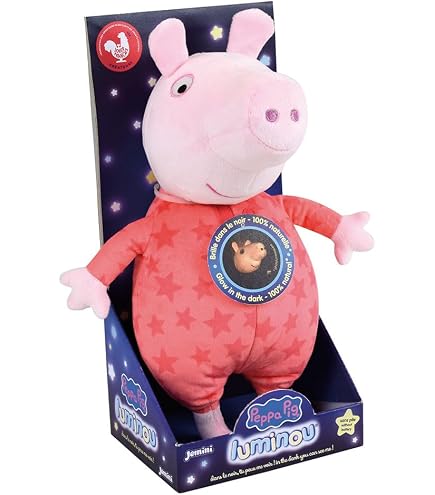 Peluche Peppa Pig Bonne Nuit – Avec Berceuse Et Veilleuse (25 Cm, Piles Incluses)