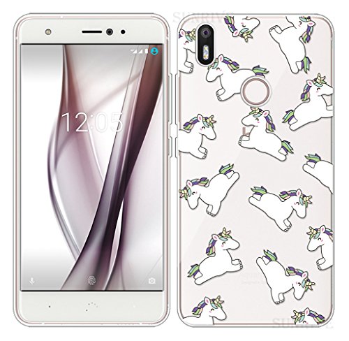 Sunrive Funda Para BQ Aquaris X X Pro  Silicona Funda Slim Fit Gel Transparente Carcasa Case Bumper de Impactos y Anti-Ara  azos Espalda Cover tpu Unicornio    1 x L  piz   ptico